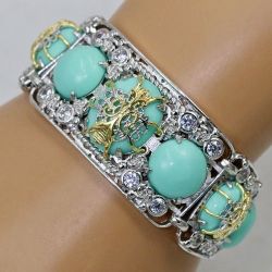 Turquoise Statement Bracelet Great Quality a lot of details