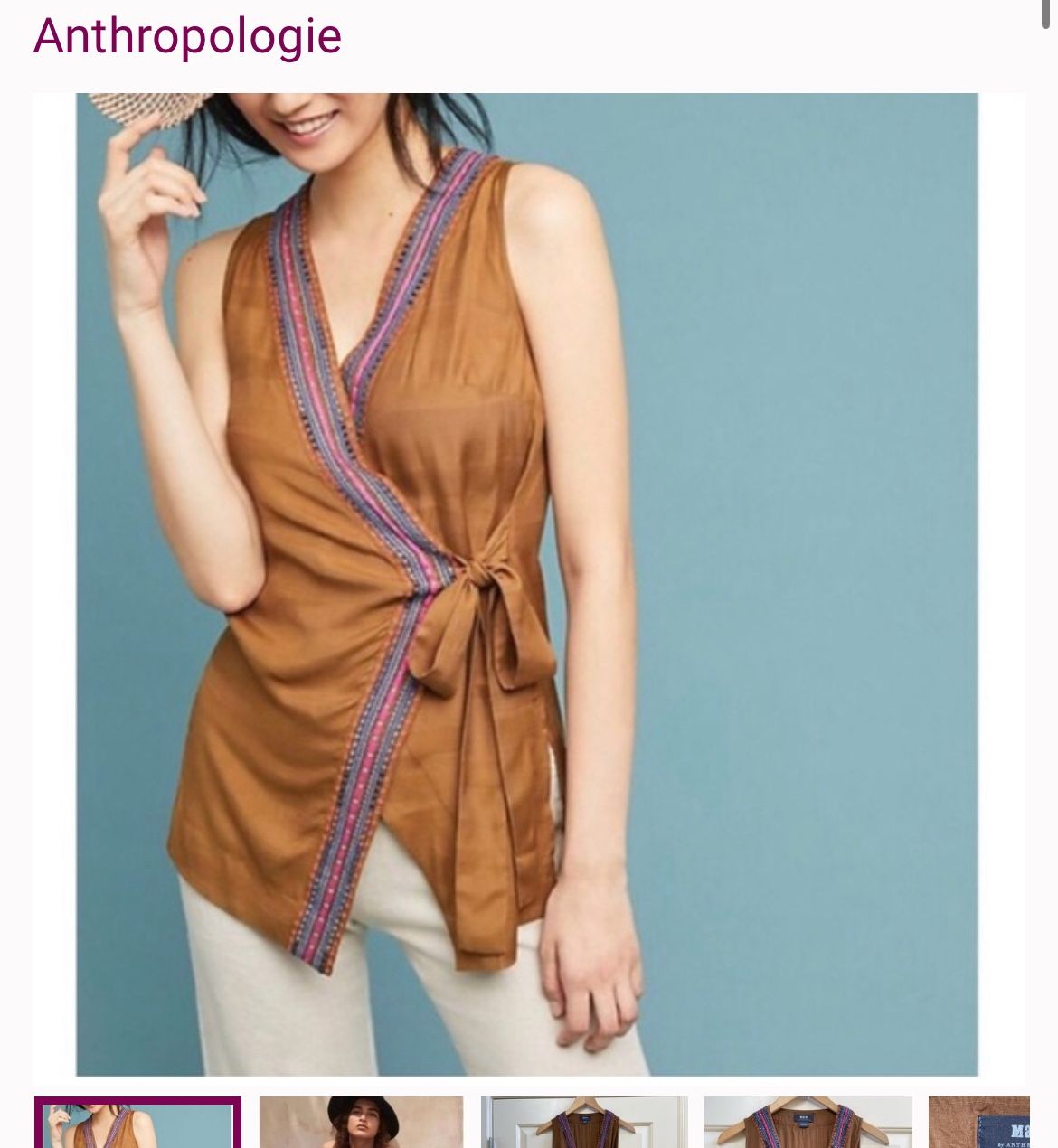 Anthropology Wrap Top XS