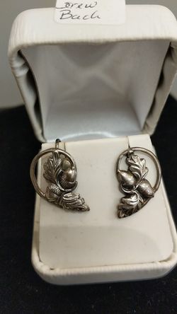 STERLING SILVER SCREW BACK ANTIQUE EARRINGS