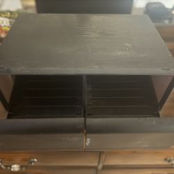 BLACK VHS TAPES STORAGE CABINET 