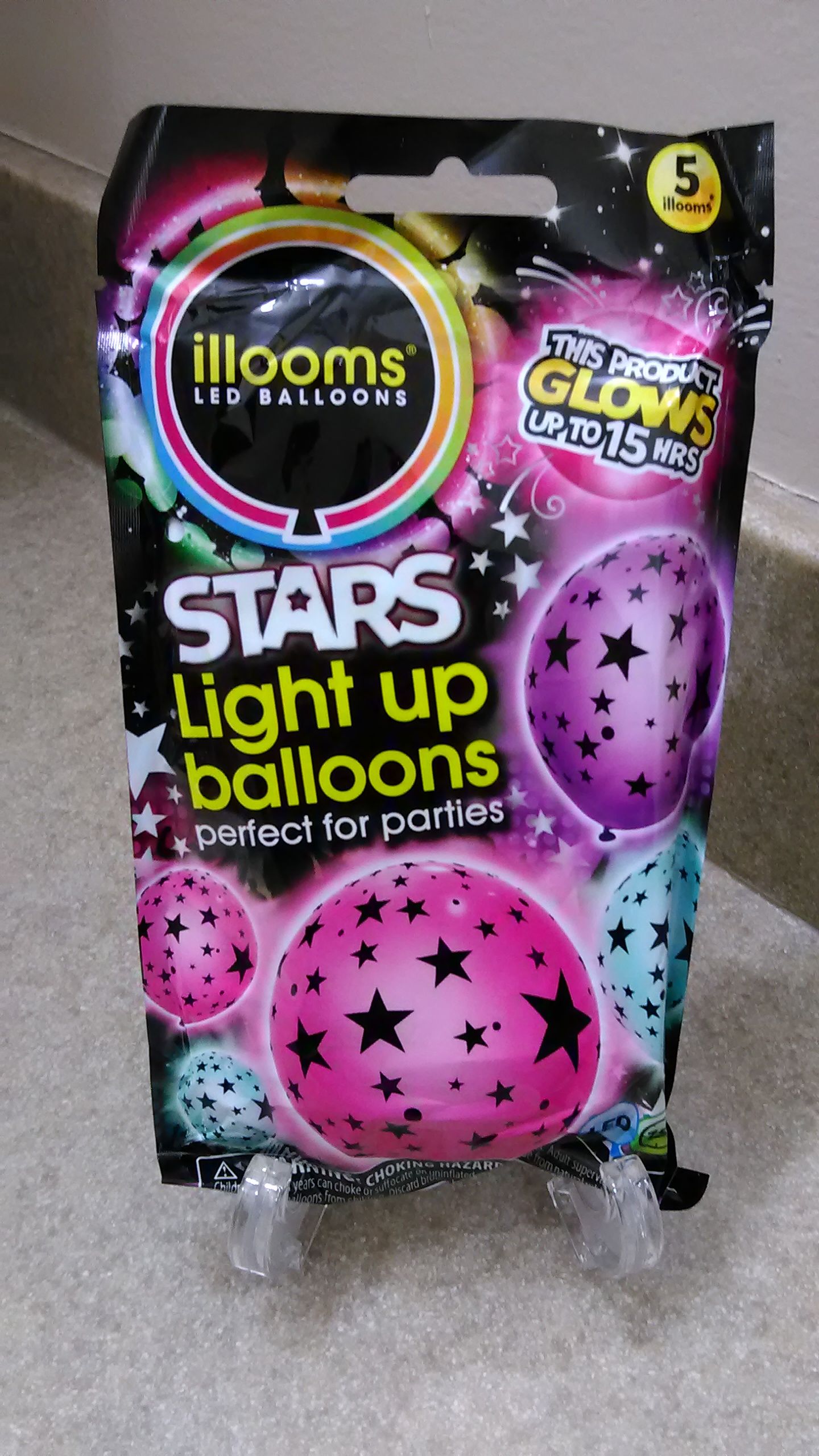 Brand New 5 Count Illooms Led Balloons Glow Up To 15 Hours