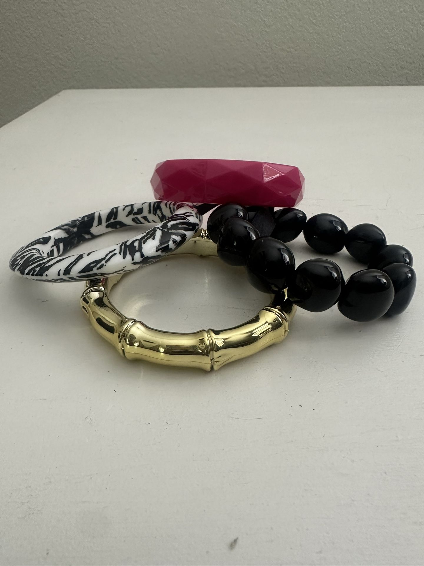 4 80’s Beads Bangles Bracelets