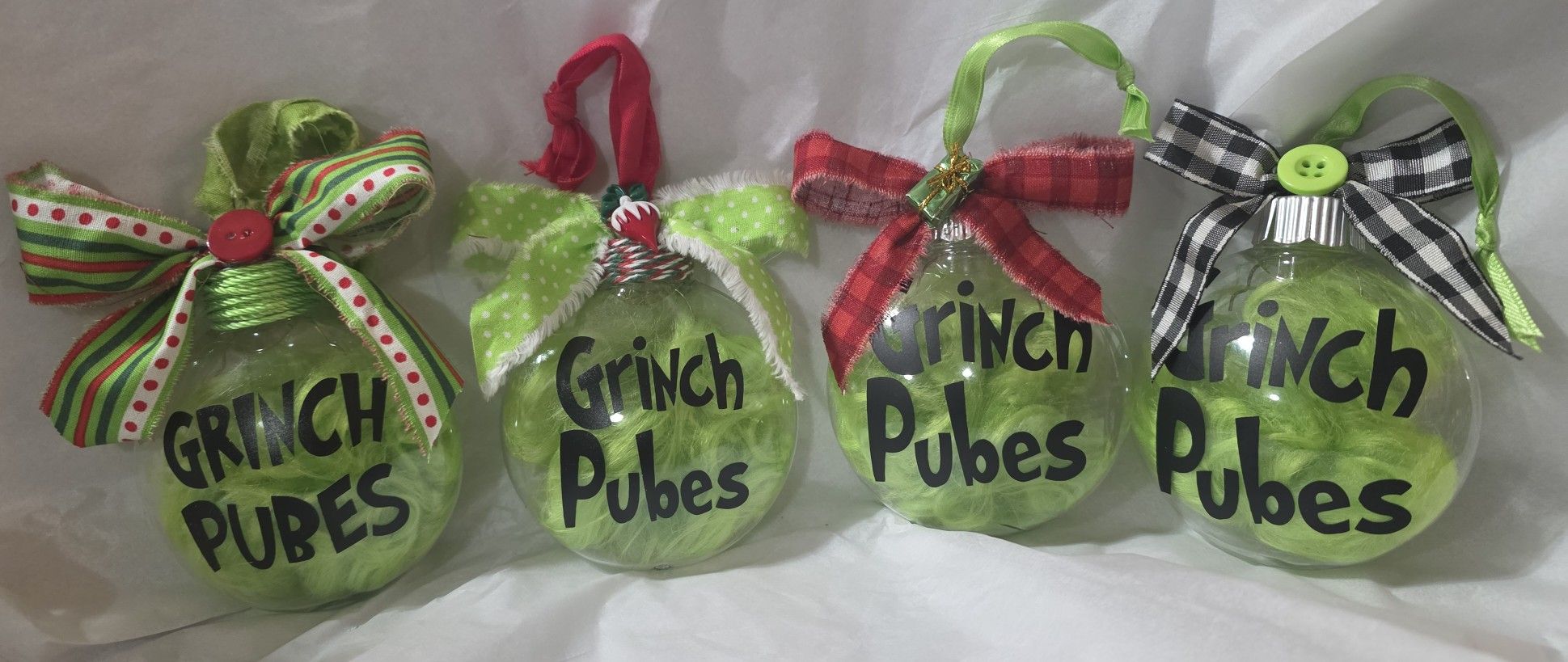 💚🎄"GRINCH PUBES" CHRISTMAS ORNAMENTS💚🎄