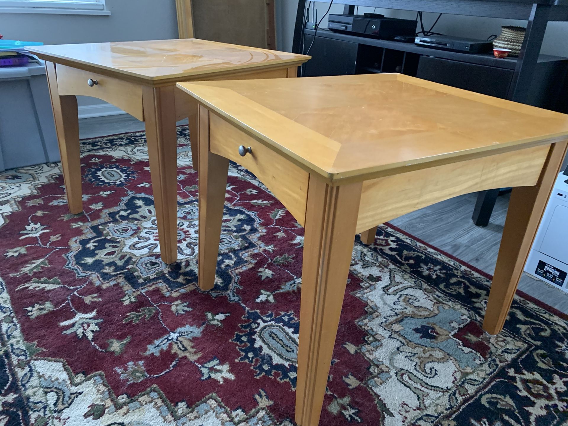 Coffee table and two end tables