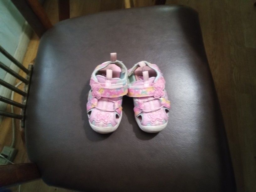 Minnie Mouse Toddler Girls Light Up Sandals Size 6 