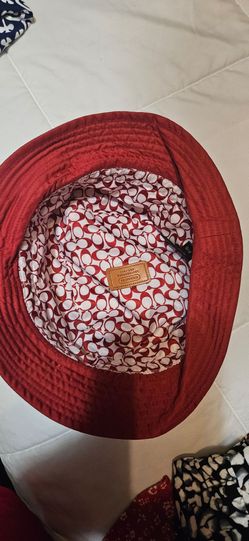 Coach Red Bucket Hat