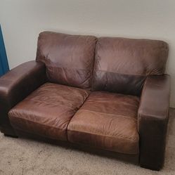 Leather Loveseat