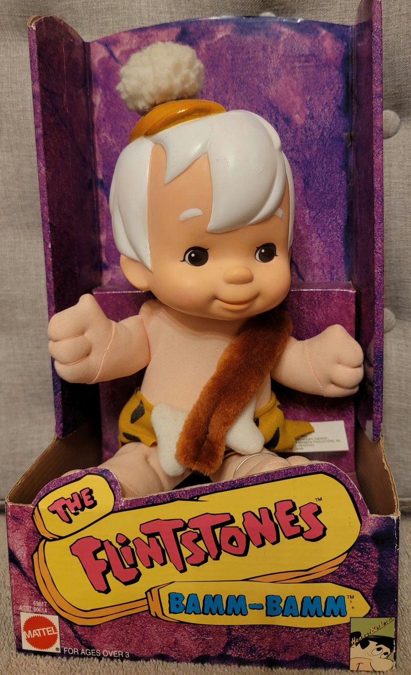 NEW The Flintstones, Bamm Bamm & Pebbles Dolls Mattel Vintage
