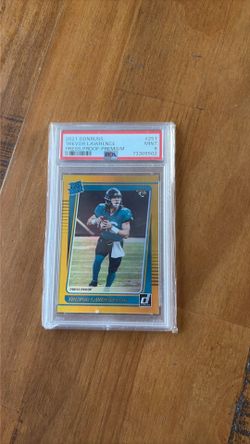 2021 Panini Donruss Trevor Lawrence #251 Rated Rookie Press Proof PSA 9 Jags