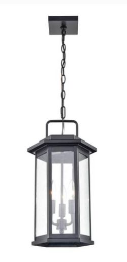 Millennium Lighting Ellis 3-Light Outdoor Hanging Lantern – Black – New