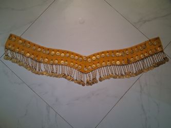Yellow/ Gold Belt for Belly Dancing from Brazil