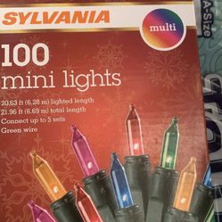 100 Lights $9, White Is 2 Sets Of 100 $17