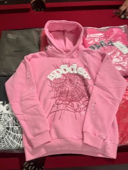 Pink sp5der hoodie size small