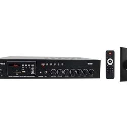 Rockville Commercial Audio Bundle: RCS80-1 60W 70V Commercial Amplifier/Bluetooth, VOL70100 100W Wall Volume Control, Black, 2-Items
