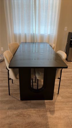 Black dining table