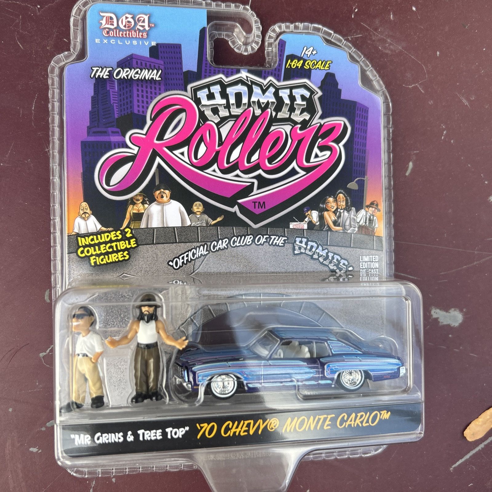 Greenlight 1/64 1964 Chevrolet Impala - Orange Homie Rollerz Series - Diecast Model 204871