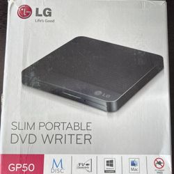 LG Slim Portable DVD Writer Mac Pc USB Open Box Laptop Desktop