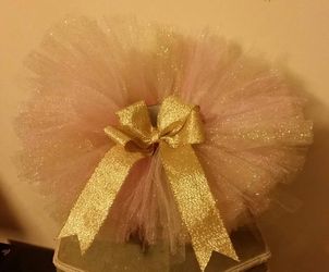 Pink and glitter gold tutu