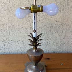 Vintage Brass Pineapple Lamp Base – Works Great – Unique Decor Piece
