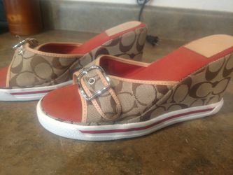 Coach wedge sandals
