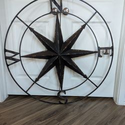 Decorative Metal Compass Wall Decor
