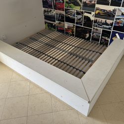Full Size Custom Built Bed With Storage