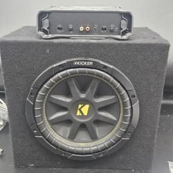 KICKER 10.5” Car Subwoofer With 11DX1252 125 Watt Rms 2-Channel Dx Series Car Audio Amplifier