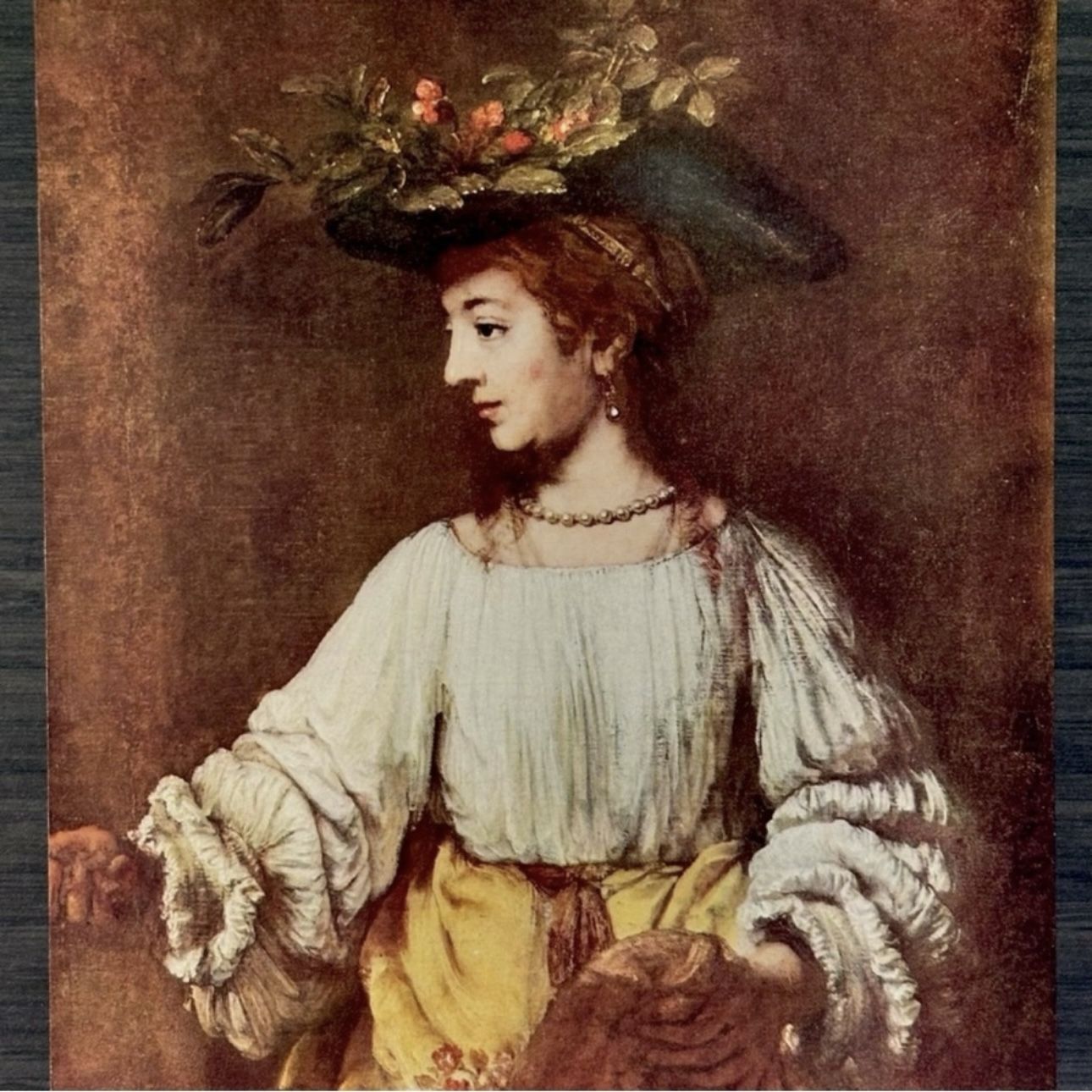 FLORA, 1650 REMBRANDT Original Vintage Fine Art 1950’s Print USA Printed Antique Dutch Golden Age Painter Collectible Ephemera Find
