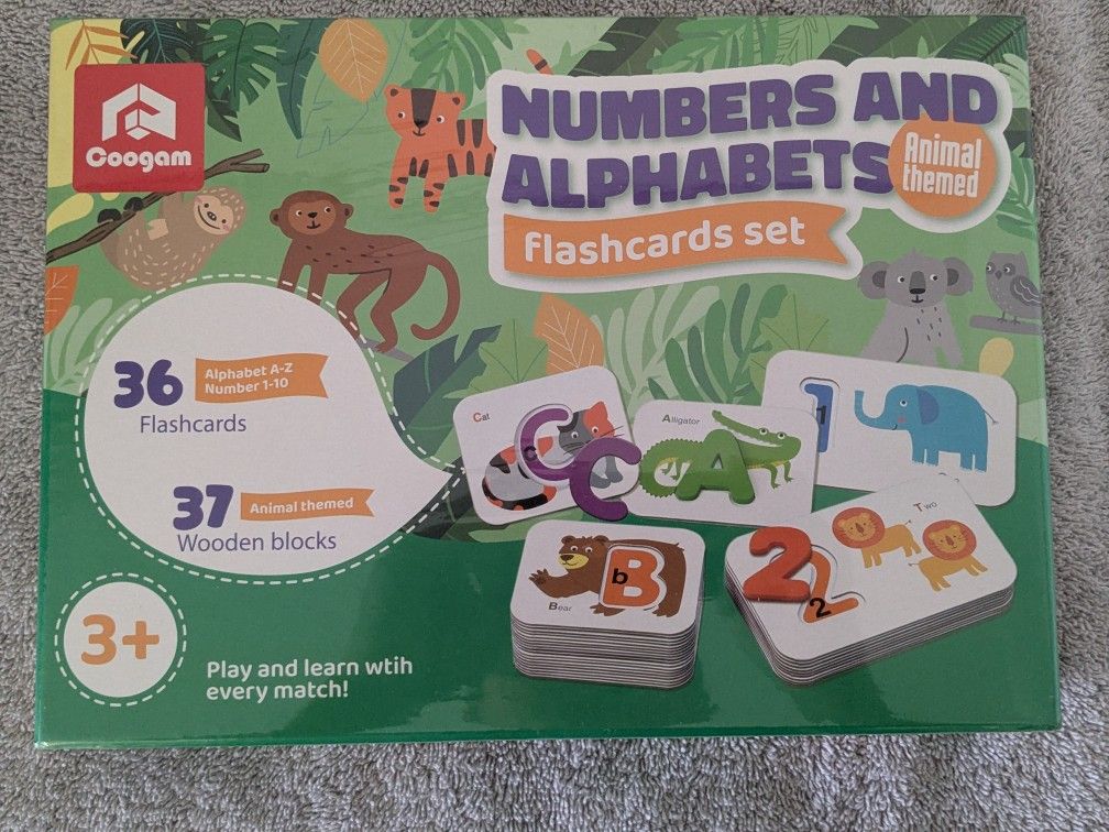Numbers And Alphabets Flash Cards Set