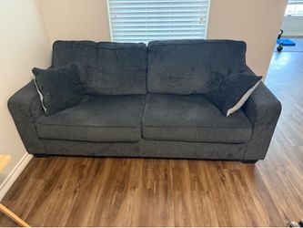 Like-New Charcoal Sofa – 11 Months Old –