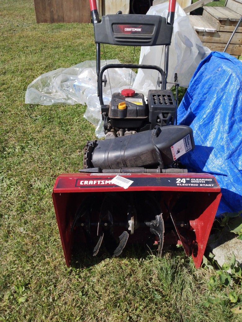 24 Inch Electric Start Snow Blower
