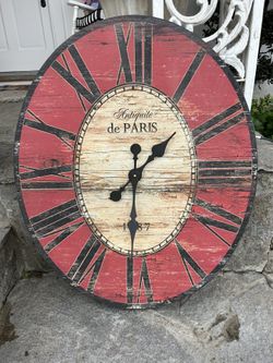 Large Wood Clock. 30”  X. 24”