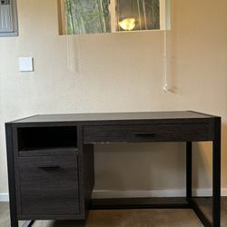 Desk - RealSpace® DeJori 51”W Writing Desk, Charcoal