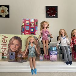 Mary Kate And Ashley Rare 2003 Super Spa Day Doll Set & Sweet 16 Fashion 2001 