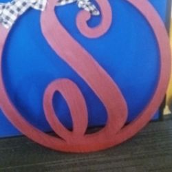 Letter S Red Wood  20×20