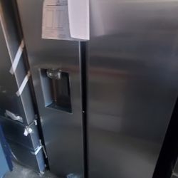 side by side Samsung  fridge new open box warranty  36 inches ..$950..