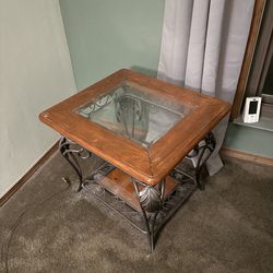 Glass top coffee table