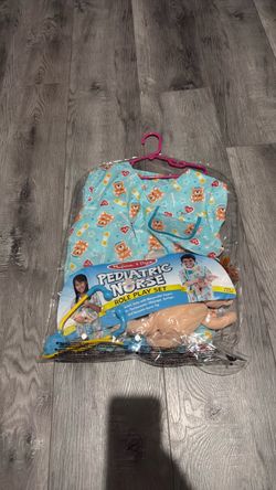 Halloween youth kids toddler costume 3-6 years pediatric nurse scrub with baby