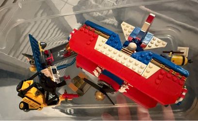 LEGO Built Airplane and lot