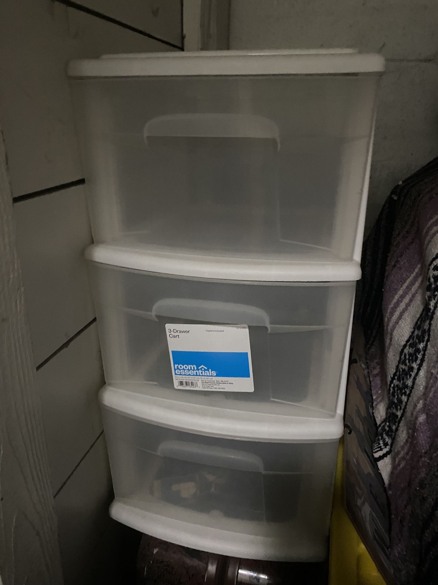 Plastic storage drawers