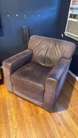 Brown Leather Club Chair