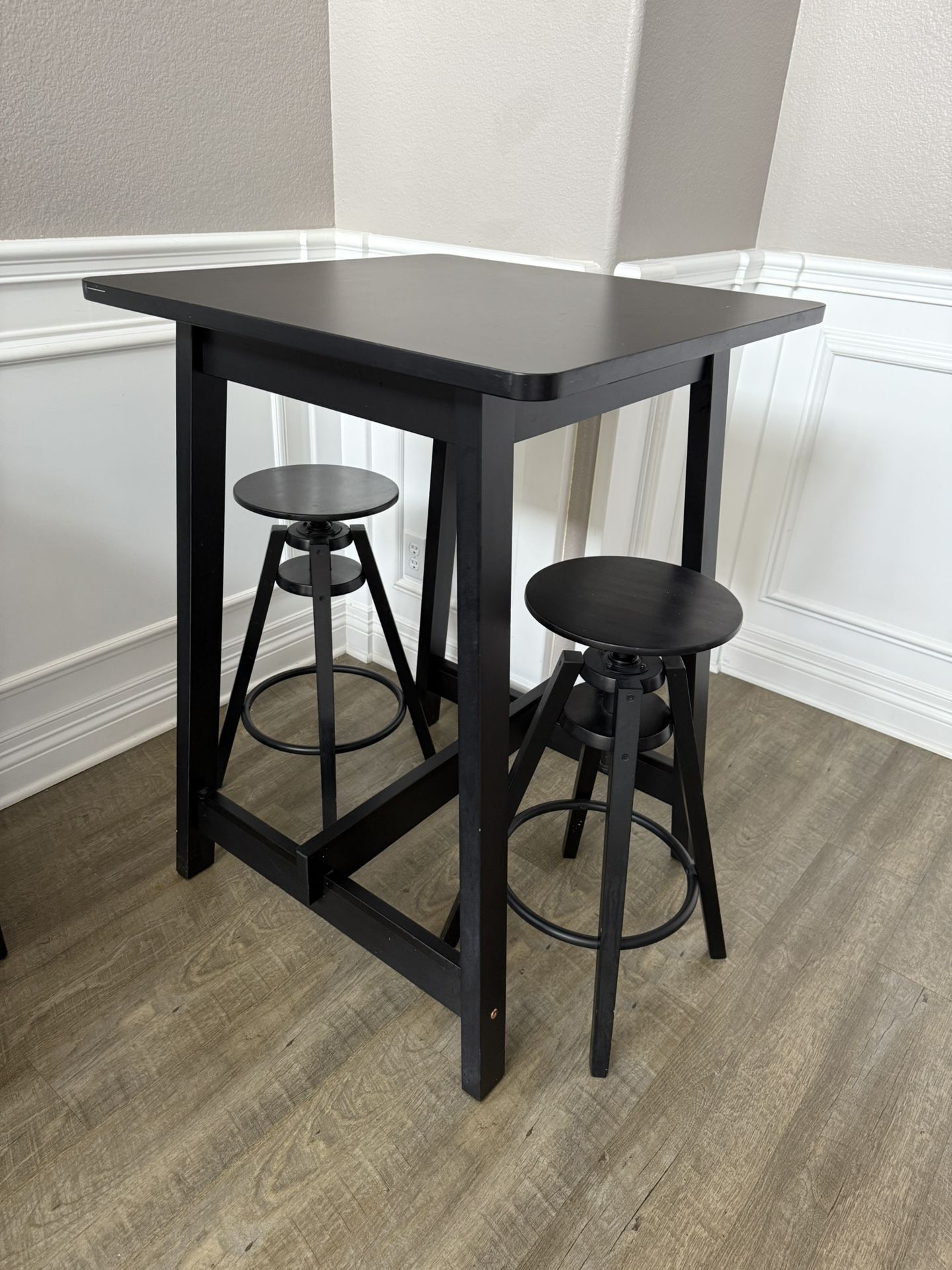 IKEA Bar Height Table and 2 Barstools