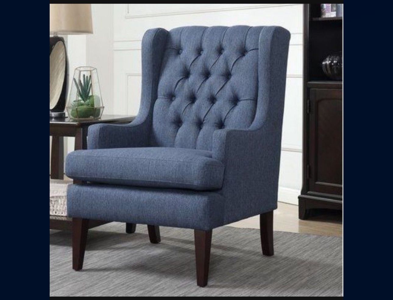 Brand New Blue Accent Chair Each One 140 Dollars Wingback Chair Blue Wing 🆕r