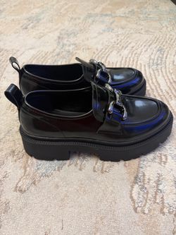 Madden girl Black Platform Loafer size 8