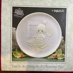 Vintage Precious Moments Plate “You’re As Pretty As A Christmas Tree” 1994 #530409