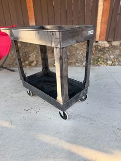 Selling a heavy-duty ULINE rolling utility cart in good, solid condition. Perfect for garages, wareh