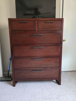 MCM MODERN TALL DRESSER - 6 Deep Drawers