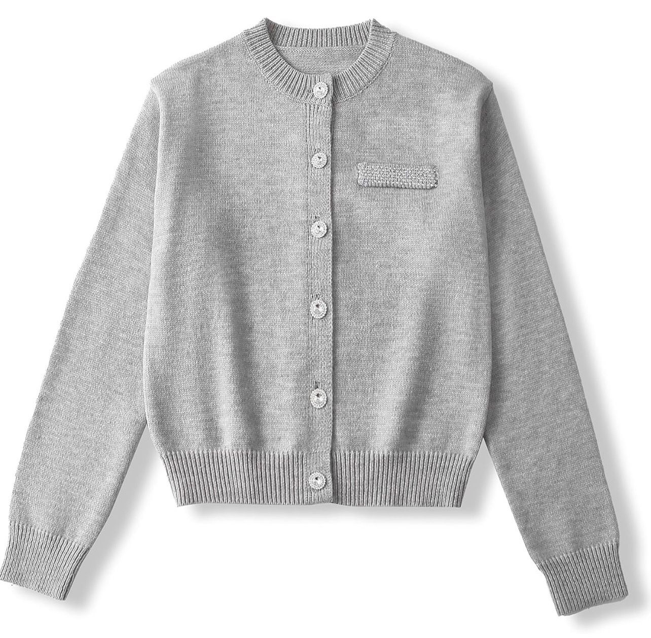 One size Women's Crewneck Cardigan Sweater Long Sleeve Button Knit Top Jacket