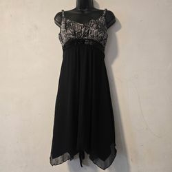 Enfocus Studio Women's Grey And Black Dress