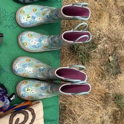 Kitty Mermaid Rain Boots Size 9 